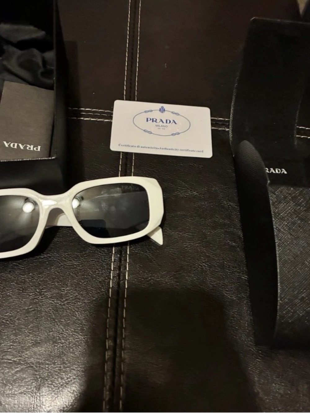 White prada symbole sunglasses